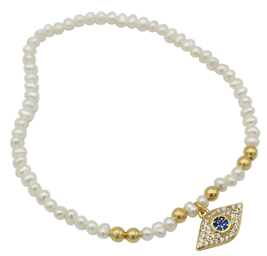 Marina Hand Beaded Pearl Bracelet