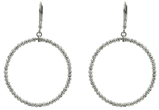 Modern Hoop SM Hand Beaded Earrings